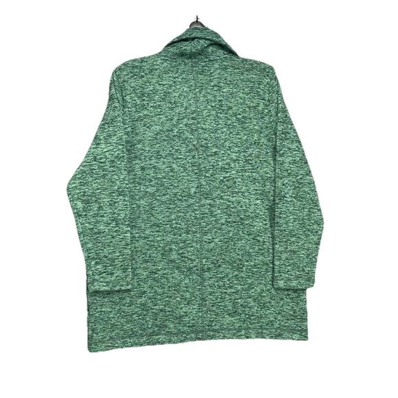 Lands' End Cowl Neck Sweater OEKO-Tex Green Fleece Tunic Youth Girls L 14/16 - Picture 2 of 7